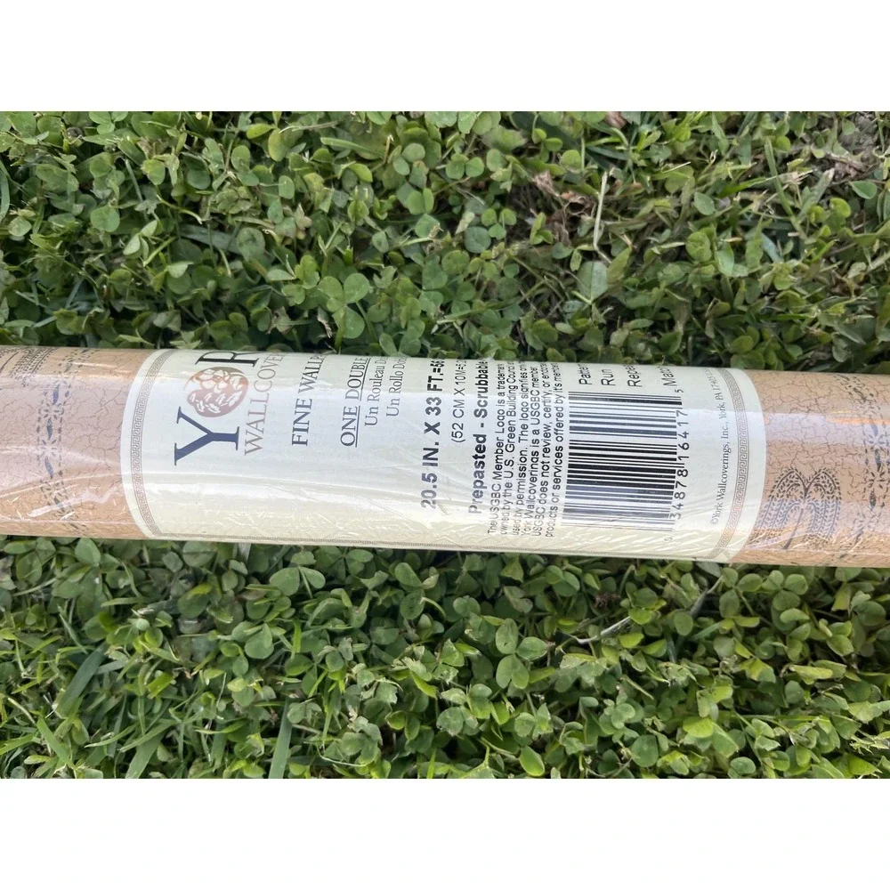 York Wallcoverings Wallpaper Double Roll CN1233 Willow Stripe Prepasted Made USA